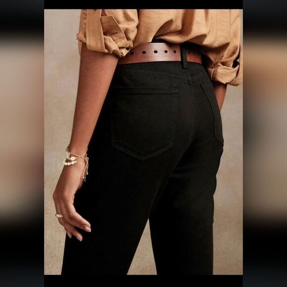 NWT Mid Rise Fade Resist Skinny Jeans 25P Black F918 - Picture 4 of 6